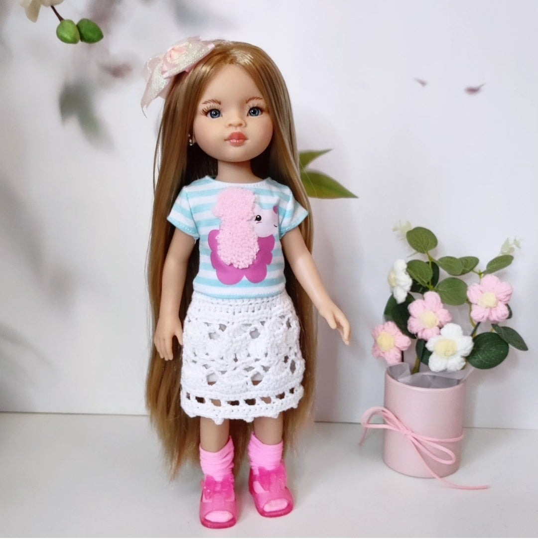 Jupe Dream Iris pour poupée Paola Reina 32 cm, modèle de crochet PDF pour poupée mannequin lu.dingir