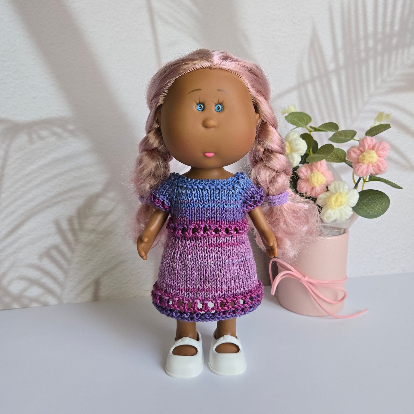 Modèle tricot poupée Little Mia, robe Cherie vêtements poupée lu.dingir