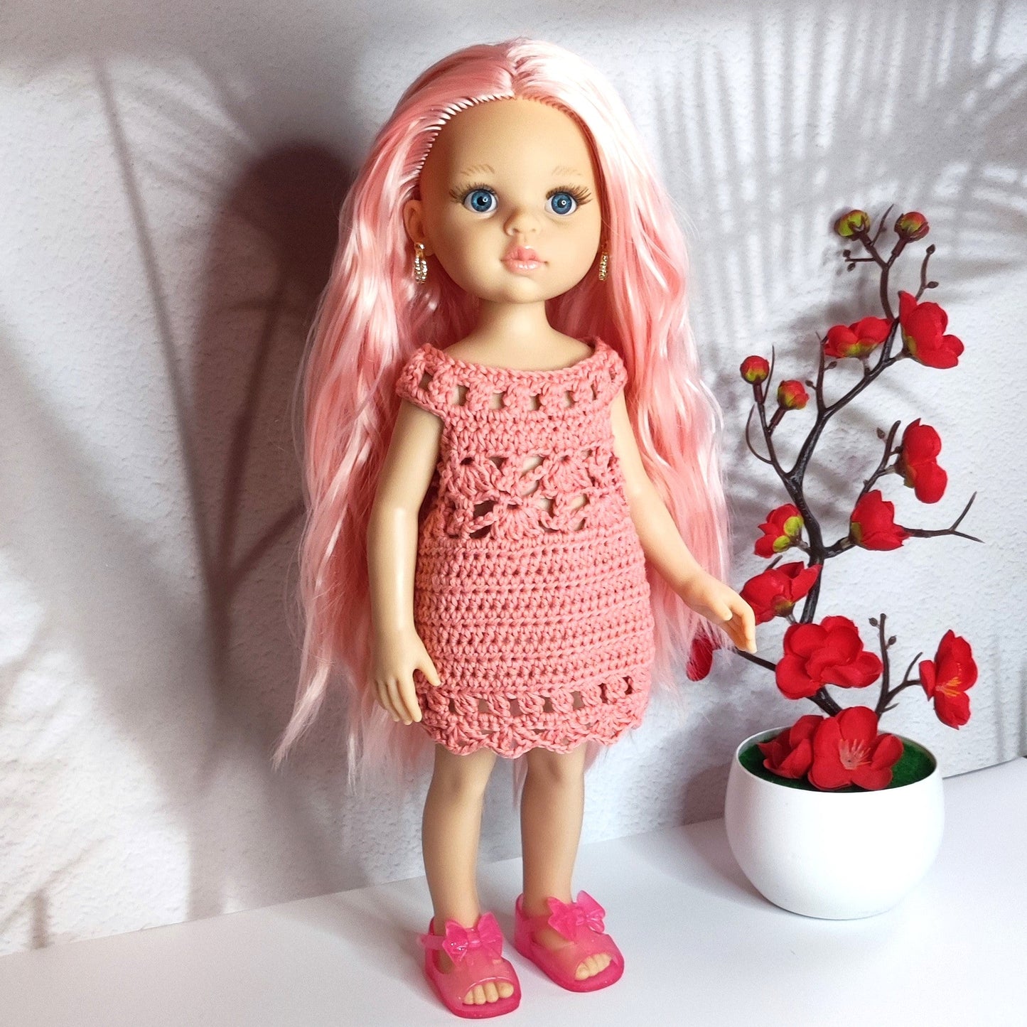 Robe Dandelion pour poupée Paola Reina 32 cm, modèle de crochet PDF pour poupée mannequin lu.dingir