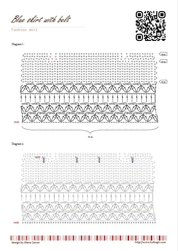 Patron de crochet GRATUIT pour Barbie, jupe pour poupées mannequins lu.dingir