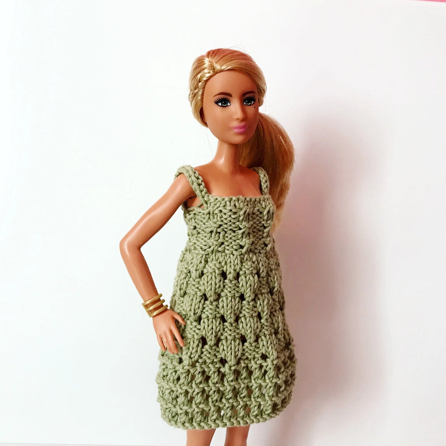 Patron de tricot PDF pour poupées mannequins, Robe Agathe pour Barbie lu.dingir