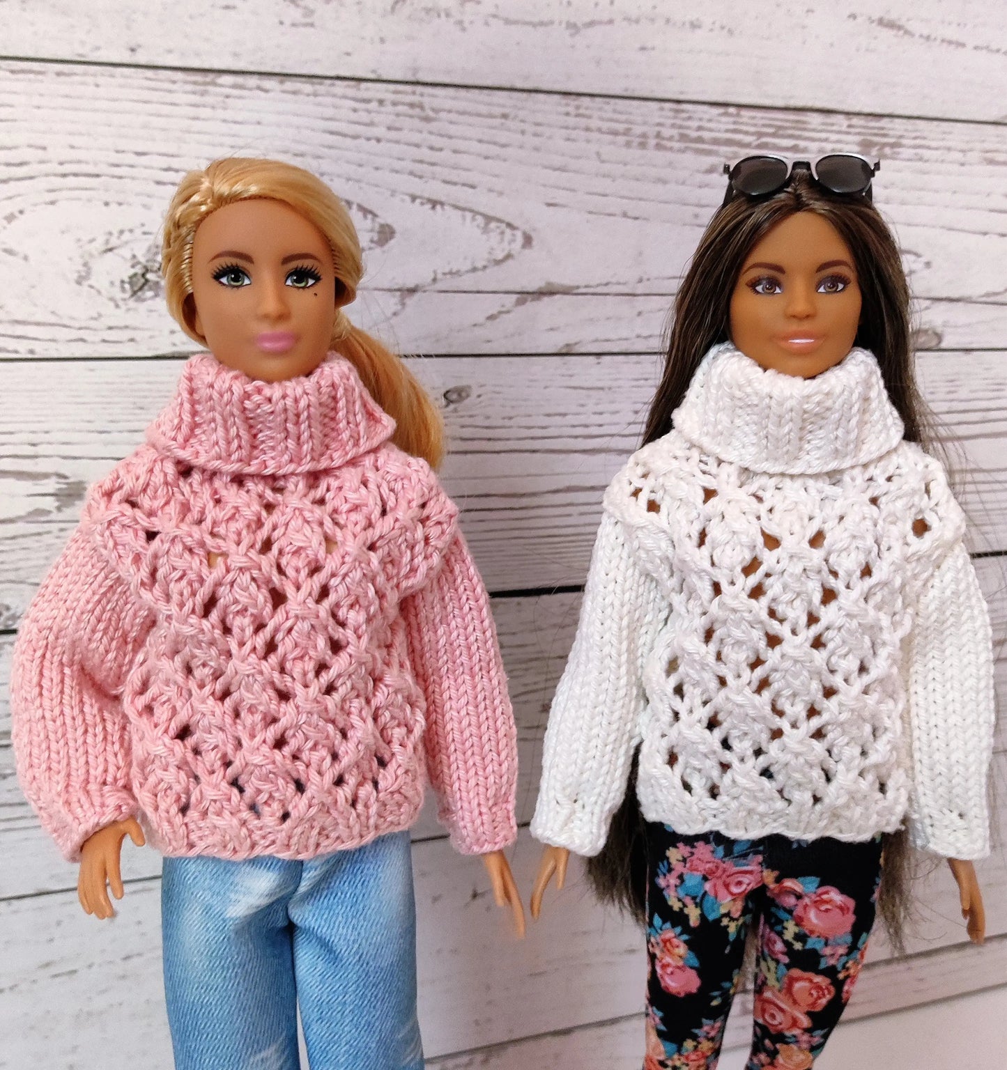 Patron de tricot pour poupées mannequins, Pull Ophelia pour Barbie lu.dingir