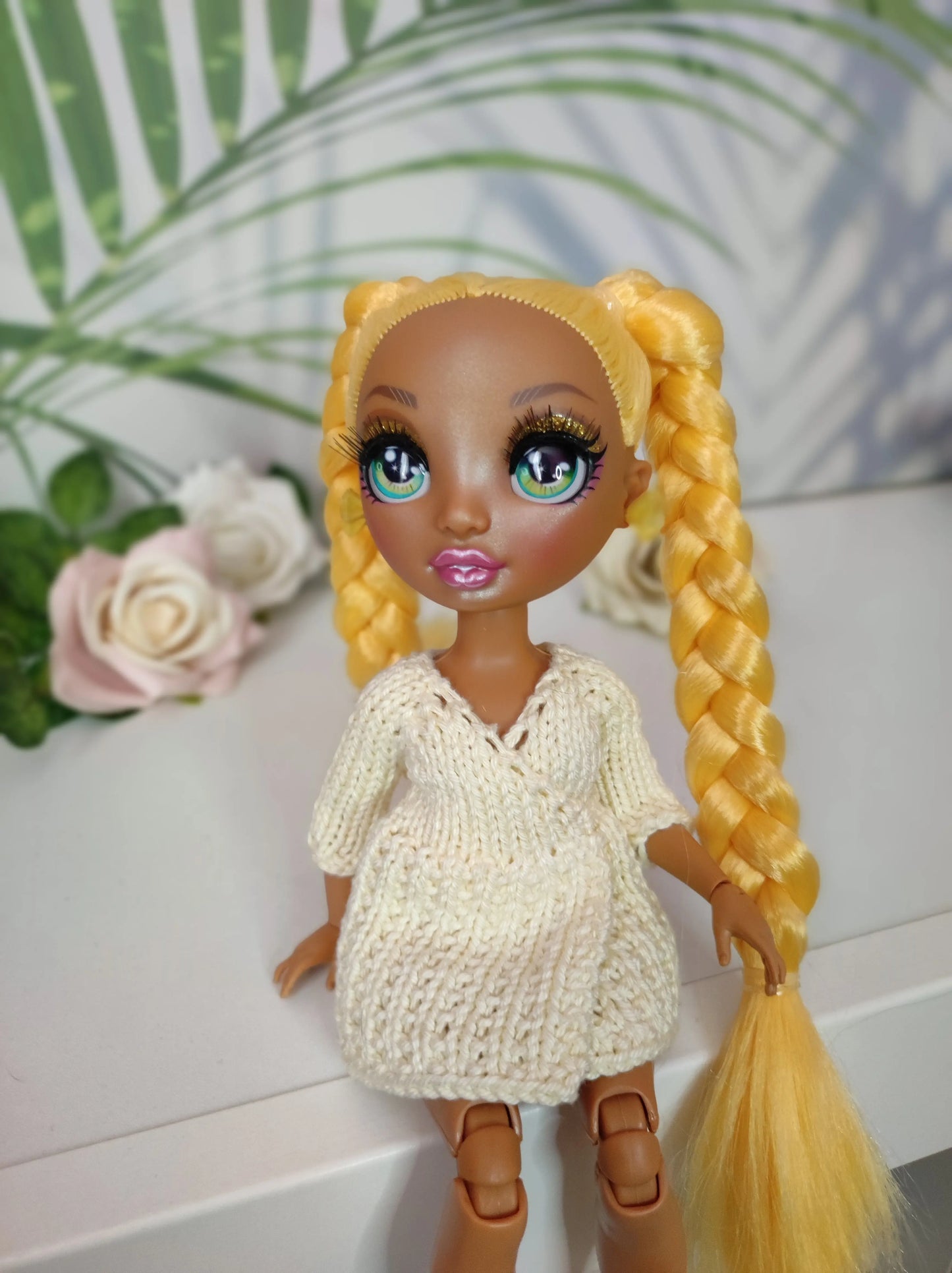 Patron de tricot pour poupées mannequins, Robe Lina pour poupée Rainbow High lu.dingir