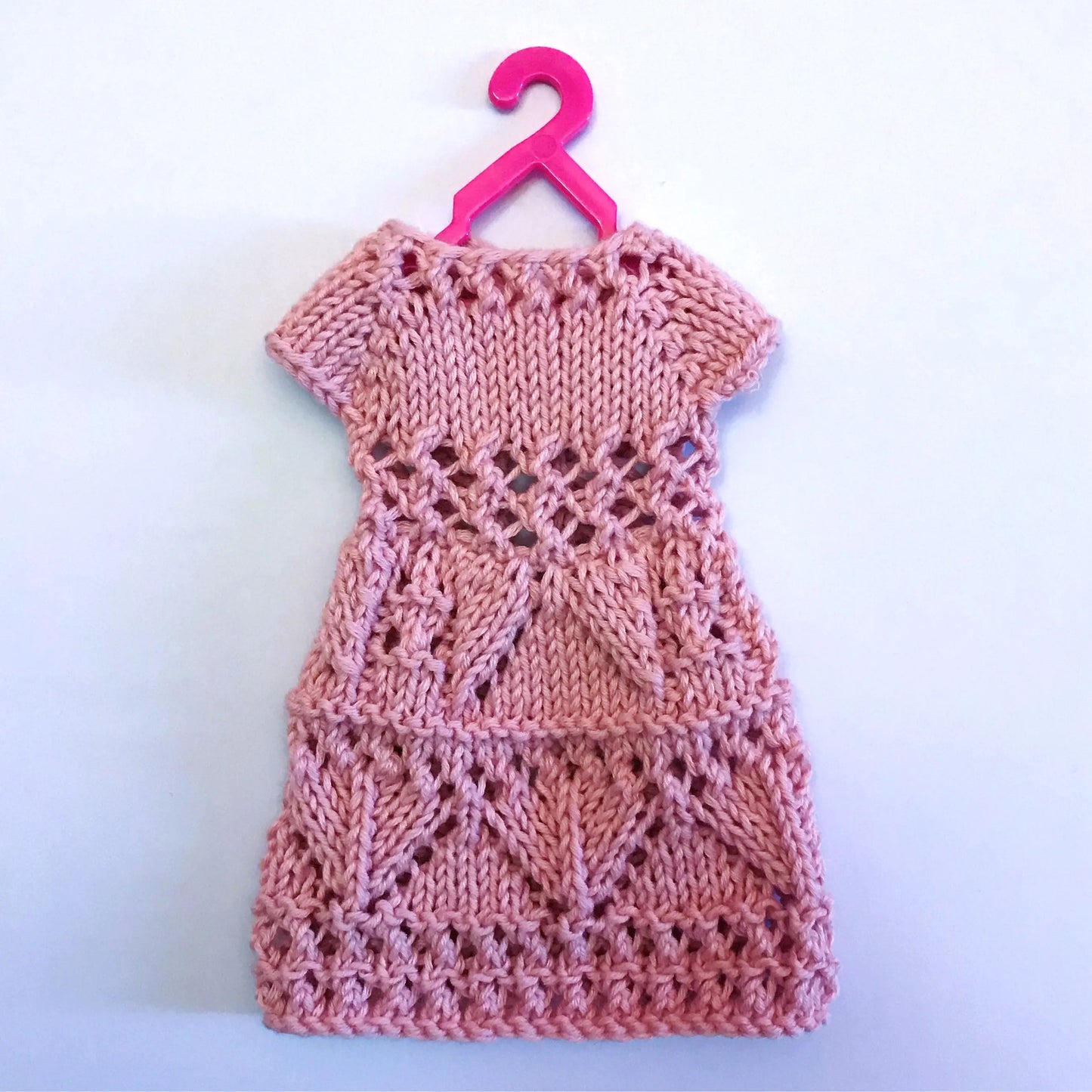 Patron de tricot pour poupées mannequins, Robe Orchidée pour Barbie lu.dingir