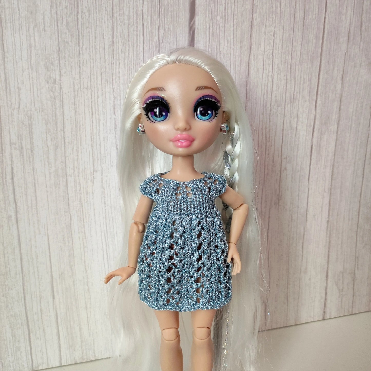 Patron de tricot pour poupées mannequins, Robe spatiale pour Rainbow High lu.dingir