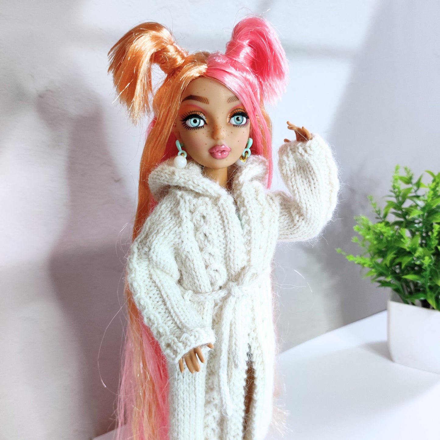 Modèle tricot poupée Barbie, Manteau Flocon vêtements Barbie lu.dingir