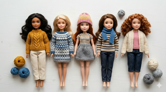 Meilleurs patrons tricot vêtements poupée (Top 10) lu.dingir