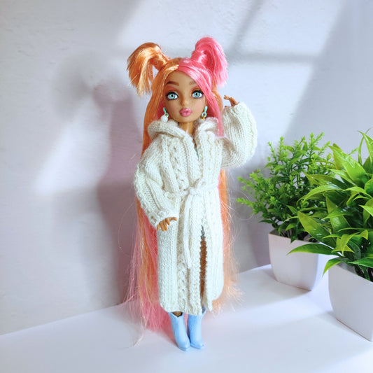 Modèle tricot poupée Barbie, Manteau Flocon vêtements Barbie lu.dingir