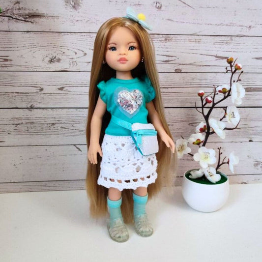 Jupe Dream Iris pour poupée Paola Reina 32 cm, modèle de crochet PDF pour poupée mannequin lu.dingir