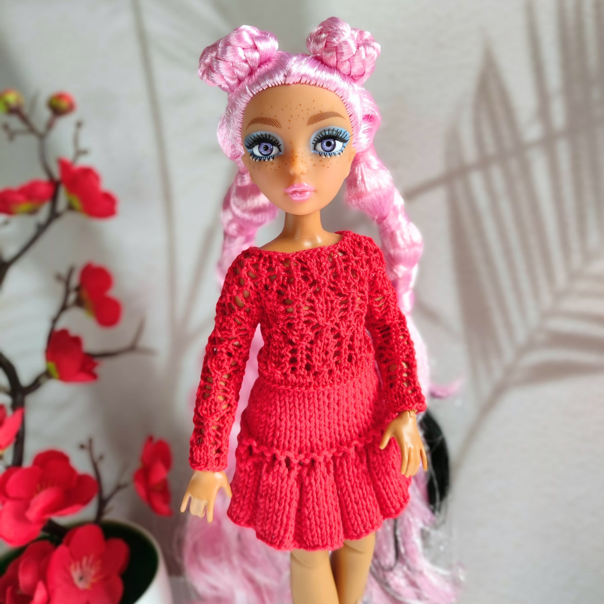 Modèle tricot poupée Barbie, Pull Adele et jupe vêtements Barbie lu.dingir