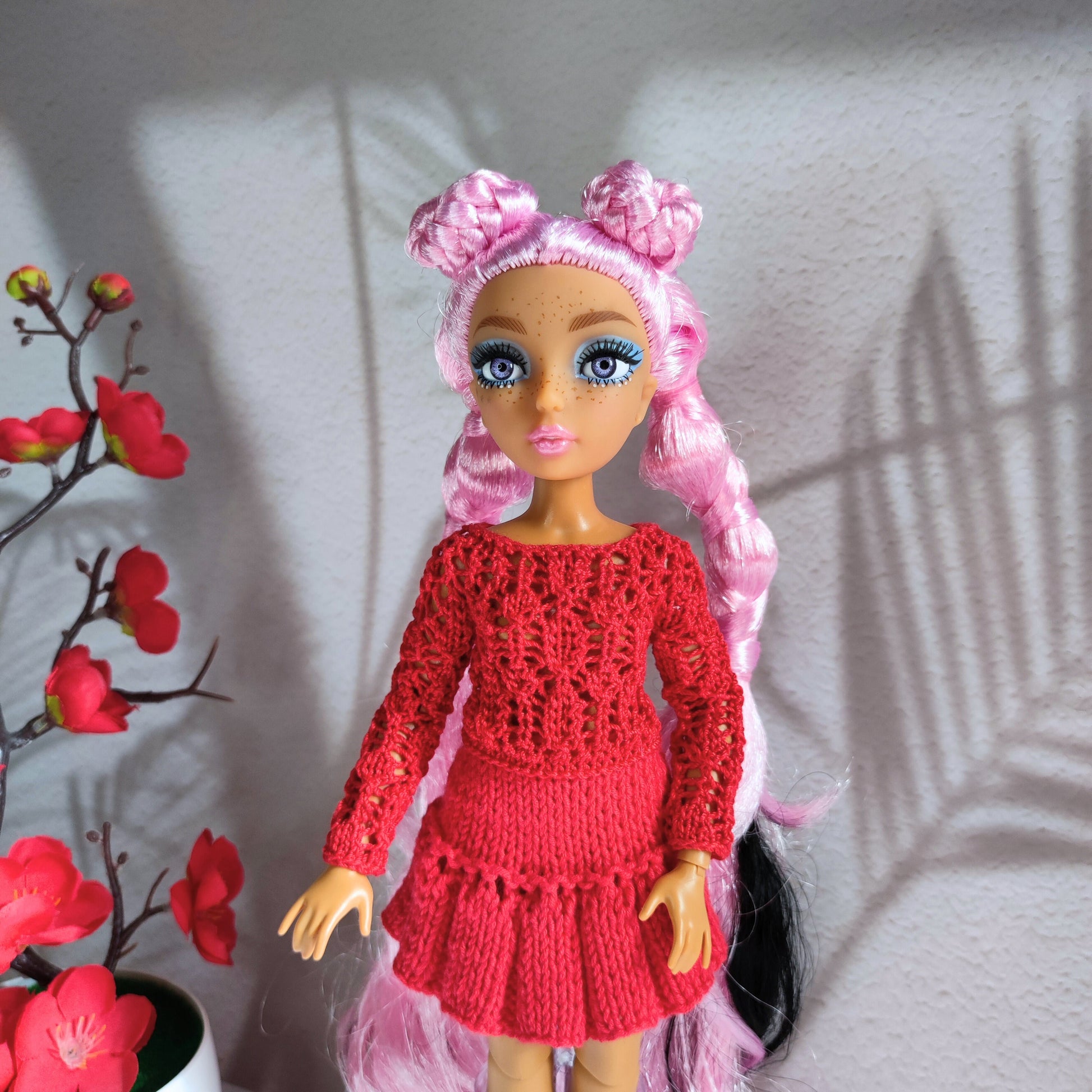 Modèle tricot poupée Barbie, Pull Adele et jupe vêtements Barbie lu.dingir