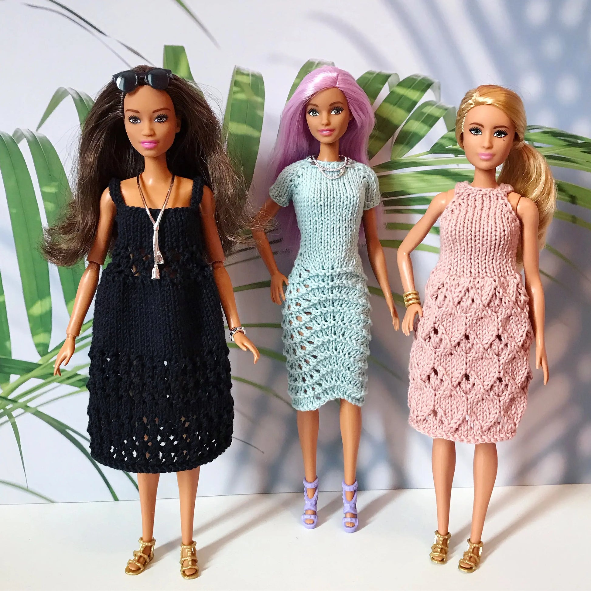 Patron de tricot pour poupées mannequins, 7 Robes pour Barbie lu.dingir