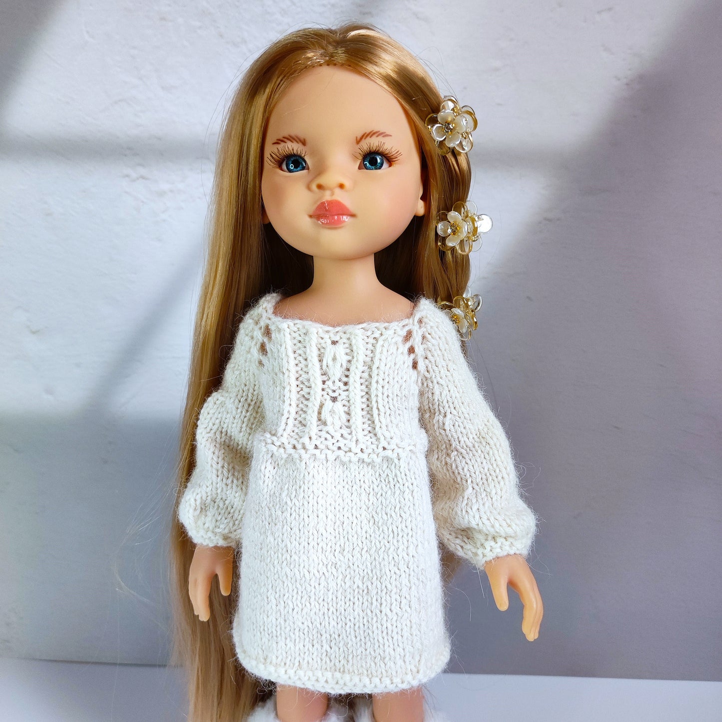 Robe Frost Petal pour poupée Paola Reina 32 cm, modèle de tricot PDF pour poupée mannequin