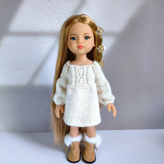 Robe Frost Petal pour poupée Paola Reina 32 cm, modèle de tricot PDF pour poupée mannequin