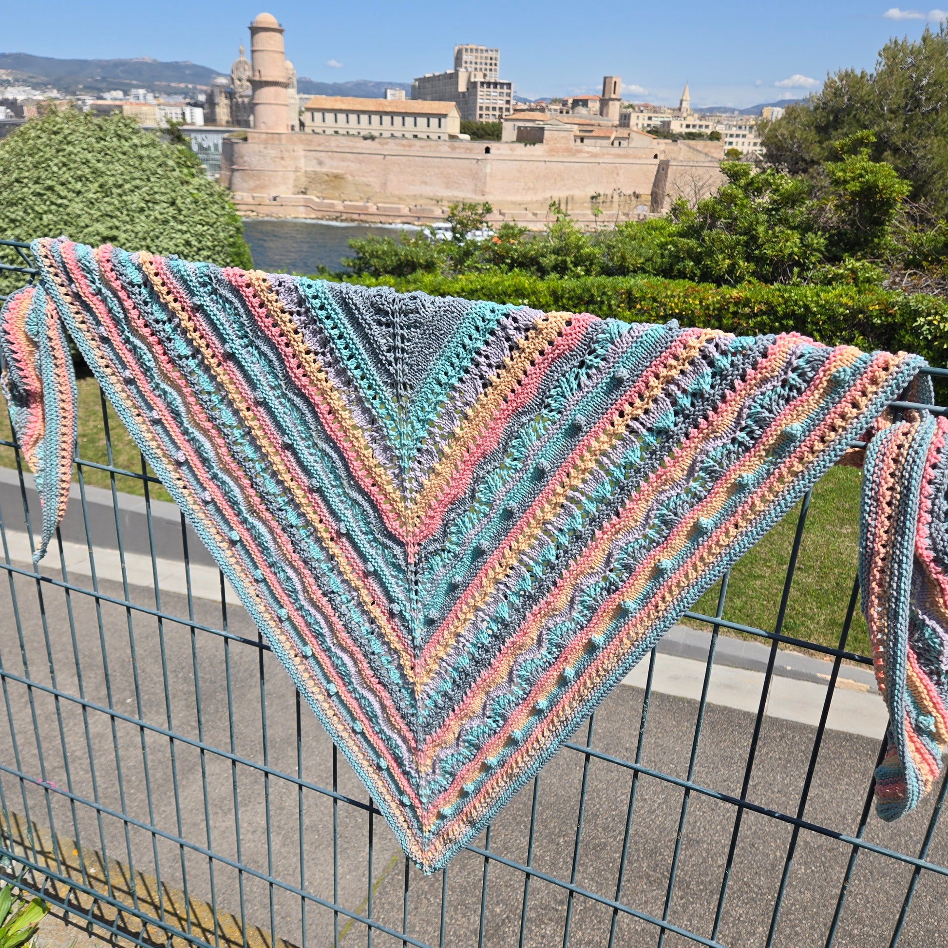 Patron Châle au Tricot PDF Massilia – Modèle de Châle au tricot lu.dingir