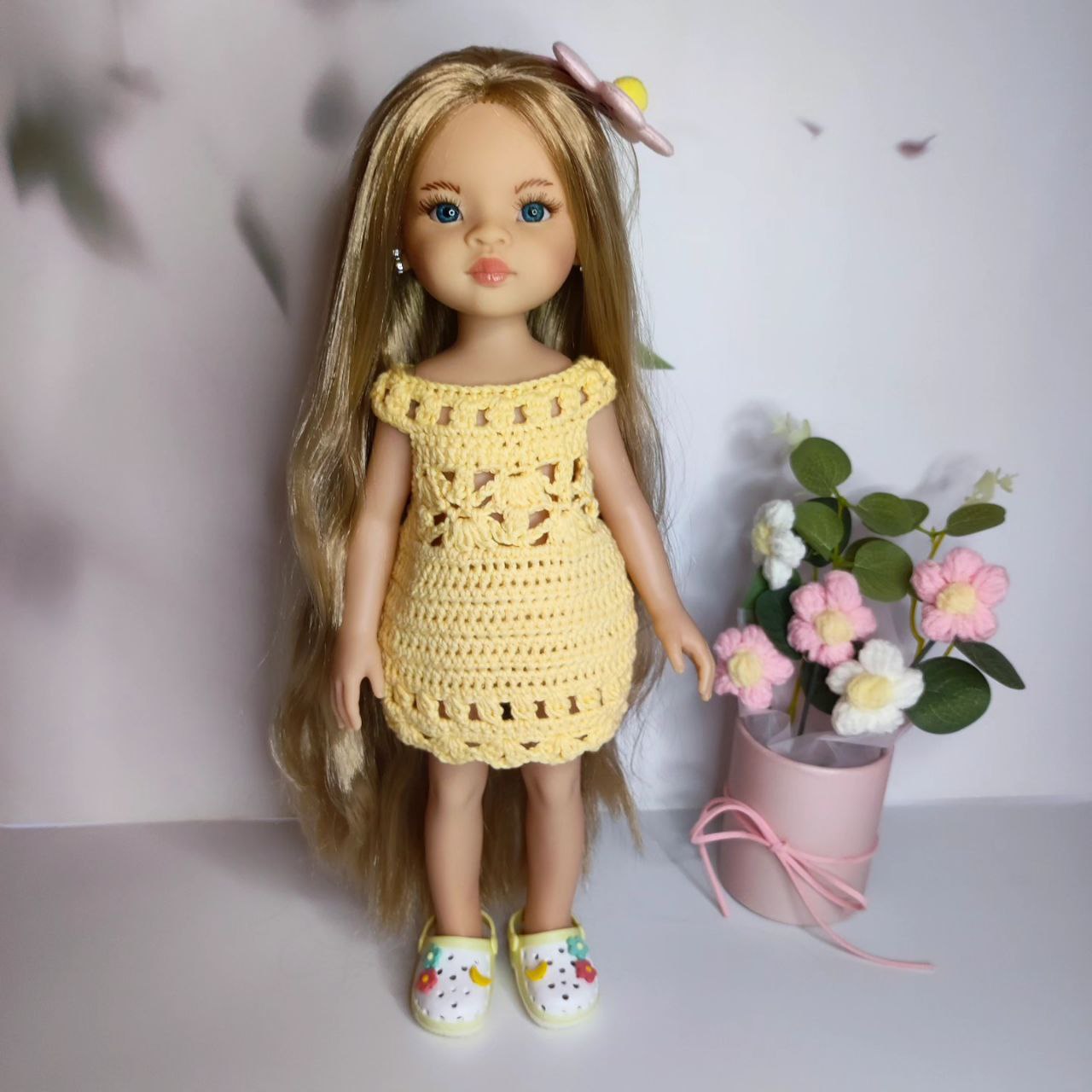 Robe Dandelion pour poupée Paola Reina 32 cm, modèle de crochet PDF pour poupée mannequin lu.dingir